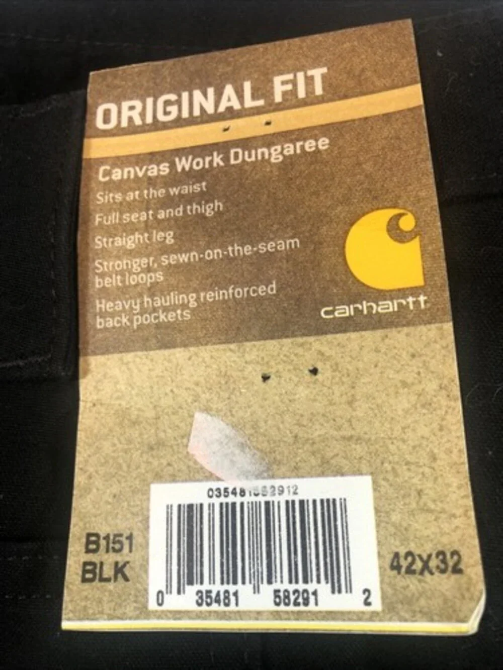 CARHARTT  LOOSE FIT Black   WORK DUNGAREES